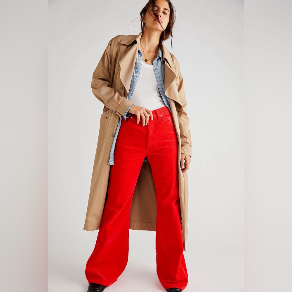 Free People x Wrangler Wanderer 622 High Rise Cord Flares